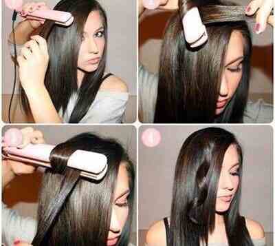 Как закрутить волосы утюжком